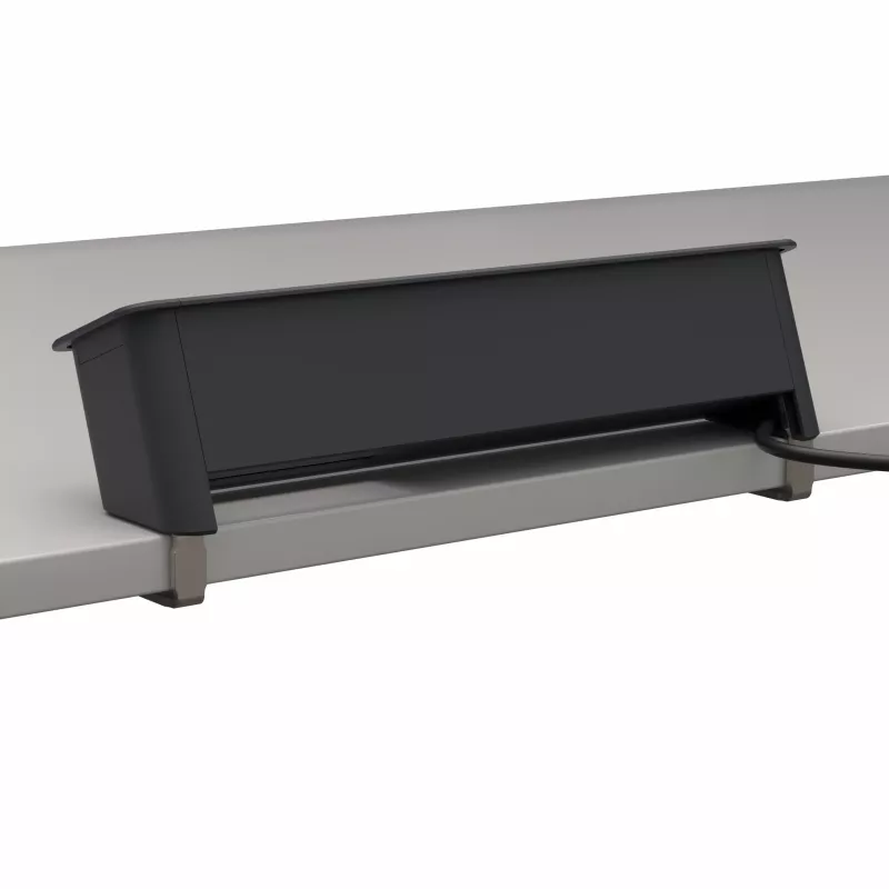 Kindermann CP Office Desk 6-f 3xStr 1xUSB A/C pöytäliitäntäpaneeli hopea/musta