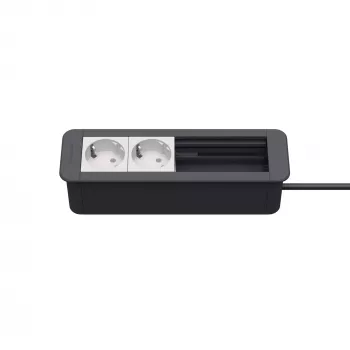 Kindermann CablePort Office kehys 4-kertainen 2x pistorasia KIN 7551000202
