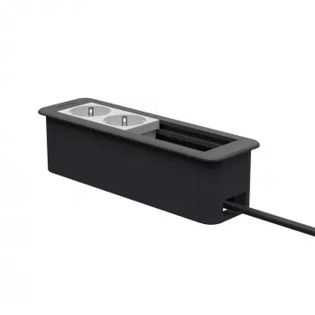 Kindermann CablePort Office kehys 4-kertainen 2x pistorasia KIN 7551000202