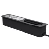 Kindermann CP Office Frame 6-kertainen 2x virta ja 1x USB-lataus, hopea