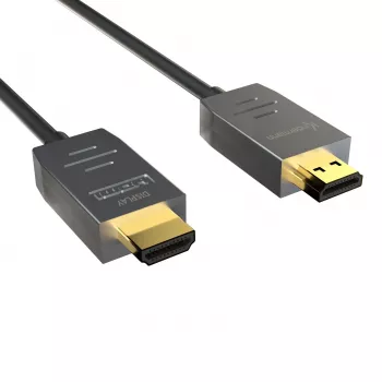 Kindermann HDMI 2.0 AOC -kaapeli 30 m uros-uros - aktiivinen optinen HDMI-kaapeli - 4K UHD @ 60Hz - 18 Gbit/s - musta