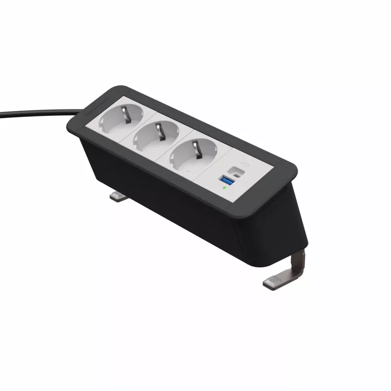 Kindermann CP Office desk 4-f 3x pistorasia 1x USB PD