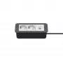 Kindermann CP Office Frame 3-kertainen 2x Schuko 1x USB-C PD pöytäliitäntämoduuli