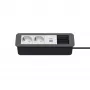 Kindermann CP Office Frame 4-kertainen 2x Schuko 1x USB-C PD pöydän virta- ja datamoduuli