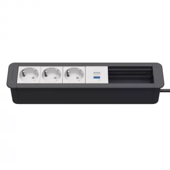 Kindermann CP Office Frame 6f 3xSt 1xUSB PD työpöydän liitäntähubi
