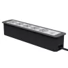 Kindermann CablePort Office Frame 6-osainen 5x Schuko 1x USB-C PD 60W hopea