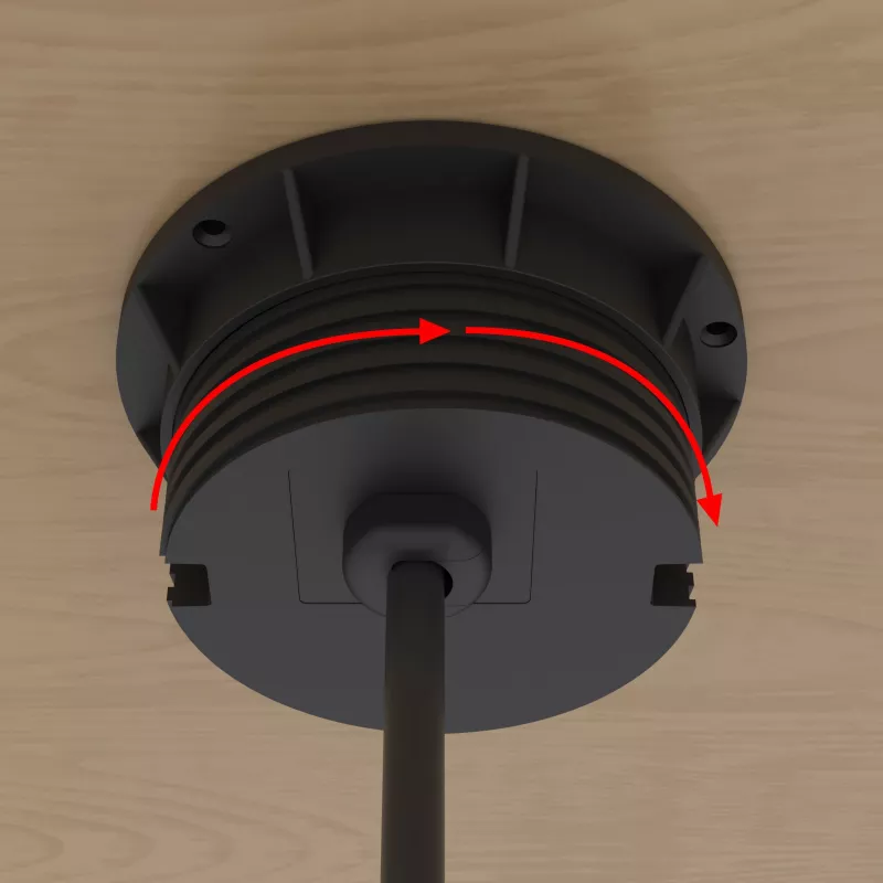 Kindermann CablePort -pöytä musta (STS-R90-2 blac) - pöytäliitäntäpaneelin kotelo