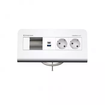 Kindermann CP desk² 80 4-paikkainen 2x virta USB -työpöytäliitäntäpaneeli