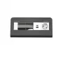 Kindermann CP desk² 80 4-fach -pöytäliitäntäpaneeli, jossa 1x virta ja 1x USB-A, hopea/musta