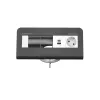 Kindermann CP desk² 80 4-fach -pöytäliitäntäpaneeli, jossa 1x virta ja 1x USB-A, hopea/musta