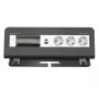 Kindermann CablePort desk 6-kertainen 3x Schuko 2x USB-A työpöytäliitäntämoduuli hopea/musta