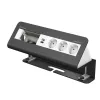 Kindermann CablePort desk 6-kertainen 3x Schuko 2x USB-A työpöytäliitäntämoduuli hopea/musta