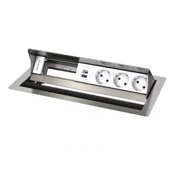 Kindermann CP Standard² VA 6f. 3xStr, 1xUSB -pöytäliitäntäpaneeli