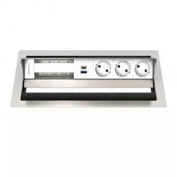 Kindermann CP Standard² VA 6f. 3xStr, 1xUSB -pöytäliitäntäpaneeli
