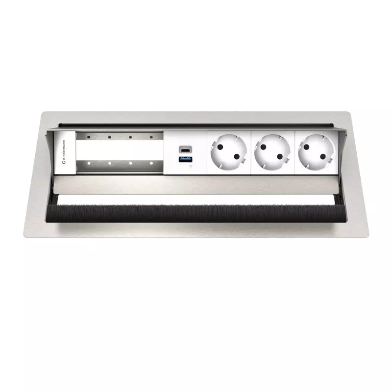 Kindermann CP Standard² VA 6f. 3xStr, 1xUSB -pöytäliitäntäpaneeli
