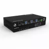 Kindermann KVM Switch 41C - 4-porttinen digitaalinen KVM-kytkin DVI-D:llä, USB:llä, äänellä, EDID-emuloinnilla