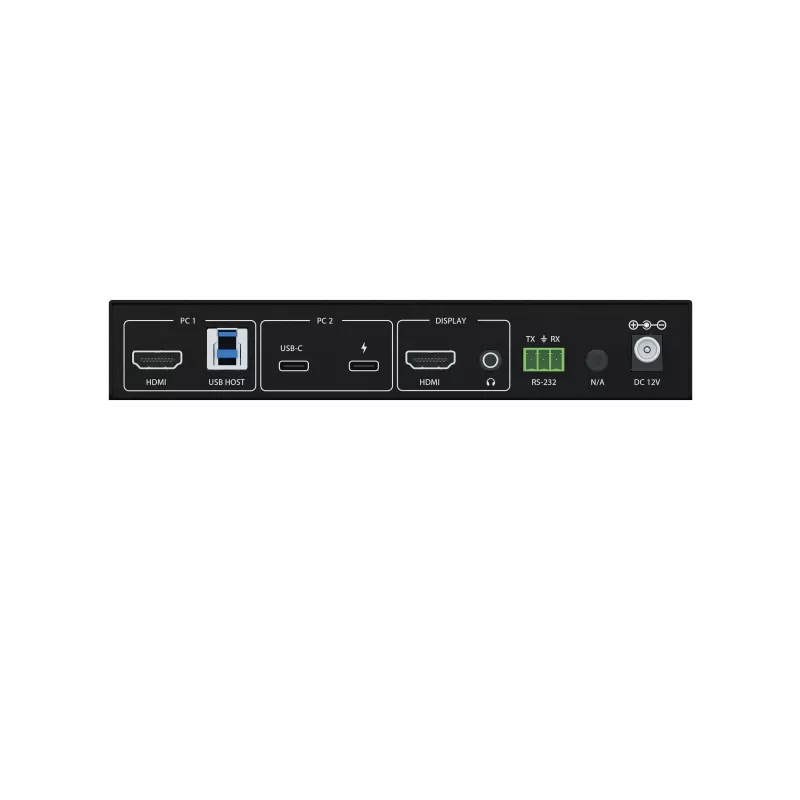 Kindermann KVM Switch 21C - 2-porttinen DVI-I KVM-kytkin äänellä ja USB-keskittimellä