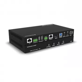 Kindermann MultiSwitch 31 HDBT 2.0 -lähetin / esityskytkin - 3x1 USB-C & HDMI HDBaseT:n yli - Telnet - RS-232 - 4K UHD