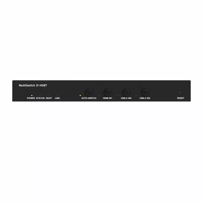 Kindermann MultiSwitch 31 HDBT 2.0 -lähetin / esityskytkin - 3x1 USB-C & HDMI HDBaseT:n yli - Telnet - RS-232 - 4K UHD