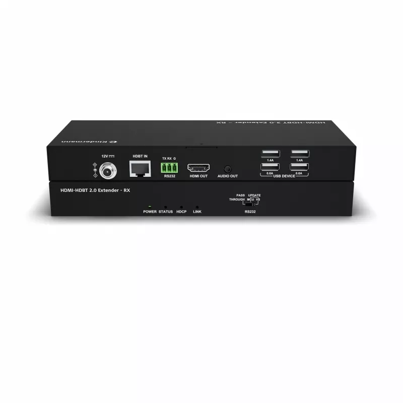 Kindermann HDMI-HDBT 2.0 Extender - vastaanotin - RS-232 - USB 2.0