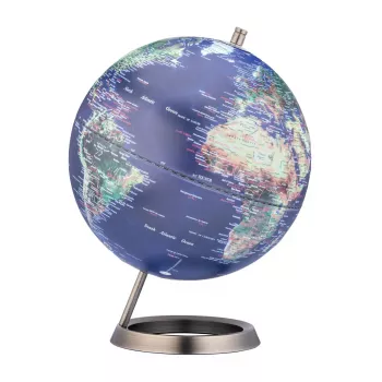 TROIKA Globe 23.5 Degrees (G2507-P2P2/CB) - pöytämaapallo paperipaino, kromijalka, 60mm