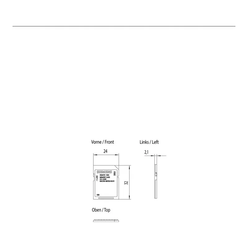 Siemens 2GB SIMATIC Secure Digital (SD) -muistikortti 6AV2181-8XP