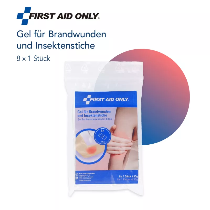 First Aid Only palovammageeli P-91401 00 läpinäkyvä 8 annospussia