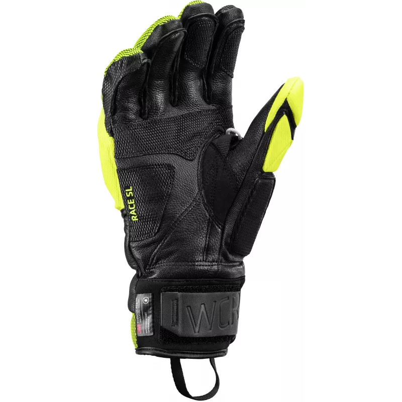 LEKI WCR Venom SL 3D laskettelukilpakäsineet musta-keltainen koko 8.5