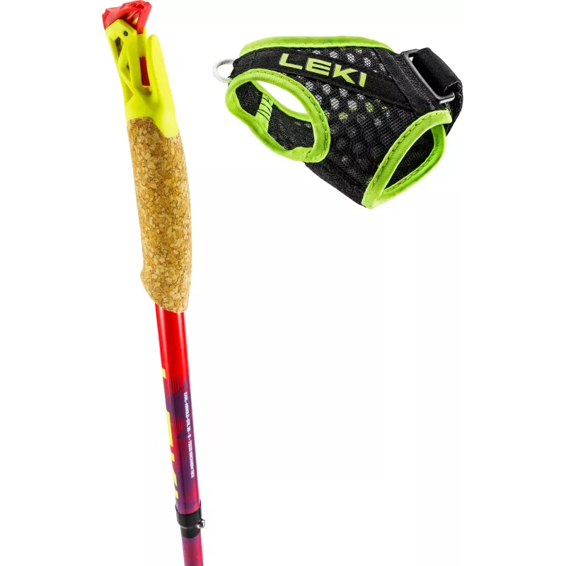 LEKI KIJE TRL ULTRATRAIL FX.ONE punainen-violetti-neonkeltainen 135