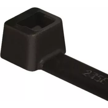 HellermannTyton T18L PA66W BK 100 nippuside, musta, 205 mm x 2,5 mm, 100 kpl:n pakkaus
