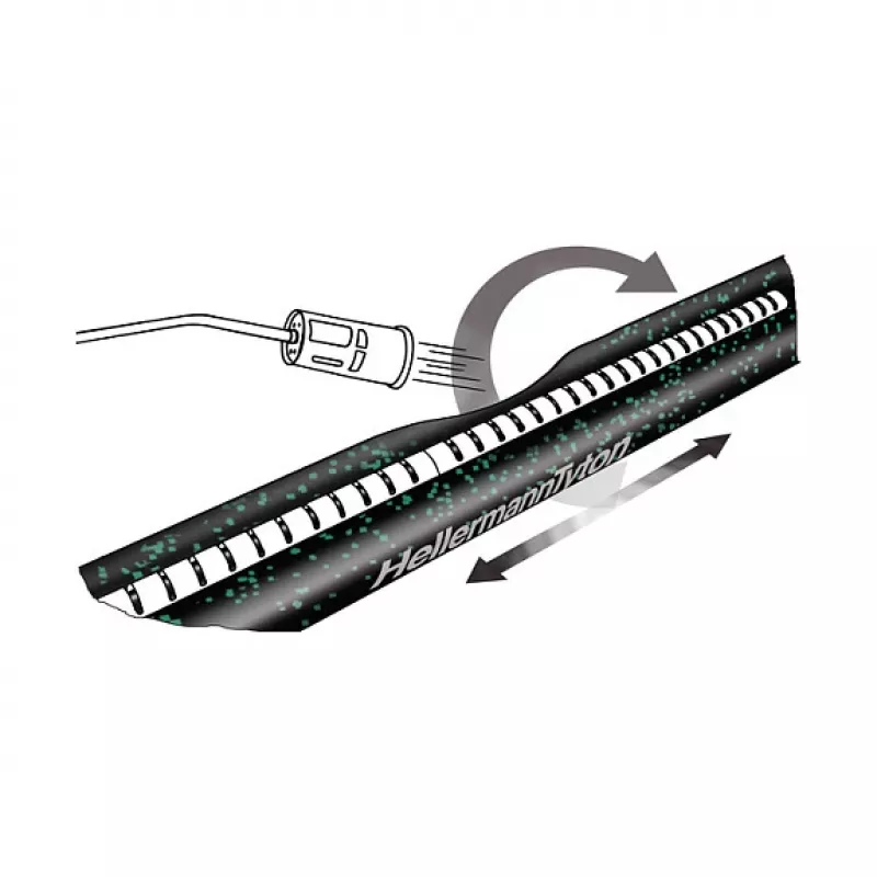 HellermannTyton 450-20001 kutistesukka - musta - 50 cm - 43 mm - 10 mm - 1 kpl