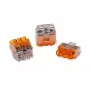 HellermannTyton HCPM-3 työnnettävä johdinliitin 3-napainen läpinäkyvä 1–2,5 mm² joustava 0,5–2,5 mm² jäykkä