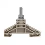 Weidmüller WF 6 liitin 35 mm², pulttiliitäntä, 125 A, 1000 V, tummanbeige