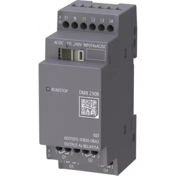 Siemens LOGO! DM8 6ED1055-1FB00-0BA3 digitaalinen laajennusmoduuli 4DI/4DO rele 115-230V AC/DC