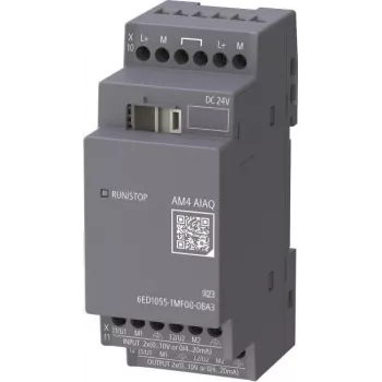Siemens LOGO! AM4 6ED1055-1MF00-0BA3 analoginen laajennusmoduuli 2AI/2AQ 24V DC