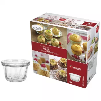 WECK pyöreäreunainen lasi Muffin 165ml 6 kpl:n setti