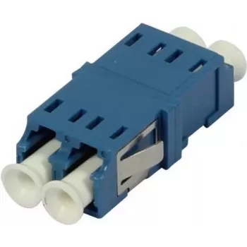 SYNERGY21 LC-LC yksimuotoduplex kuituadapteri, laipaton, sininen, PVC, keraaminen holkki