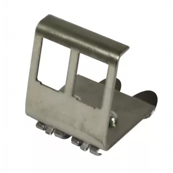 Synergy 21 Keystone-moduuli DIN-kiskoadapteri 2x TP-moduulille, vaaleanharmaa (RAL 7035)