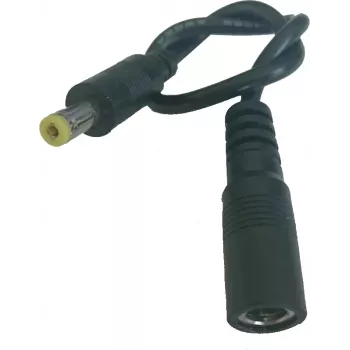 ALLNET DC-virtasovitinjohto 5,5x2,1 mm naaras - 4,75x1,7 mm uros, 15 cm, musta