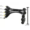 ALLNET vara-virtalähde ontto liitin - ontto pistoke -adapterilla 2,1mm - 0,7mm