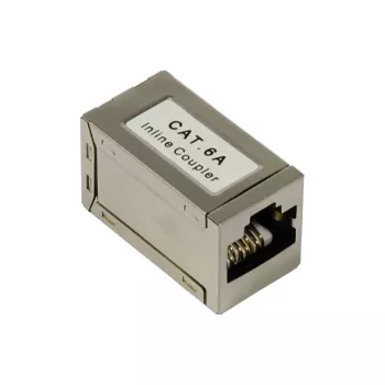 SYNERGY21 CAT6A RJ45 -liitin naaras-naaras Slim Line suojattu