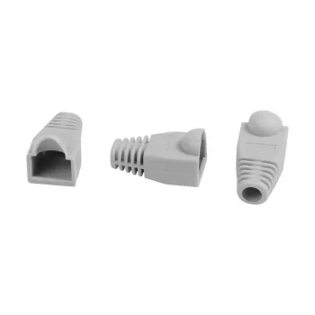 Synergy21 RJ45 Cat.6A S-UTP -liitin, suojattu, harmaa, 100 kpl:n pakkaus, ulkohalkaisija 6,5 mm (S215675)