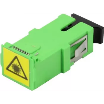 Synergy 21 SC/APC kuituoptinen liitin, yksimuoto, simplex, keraaminen ferrule, PVC, laipaton, laser-suojakannella (S215677)
