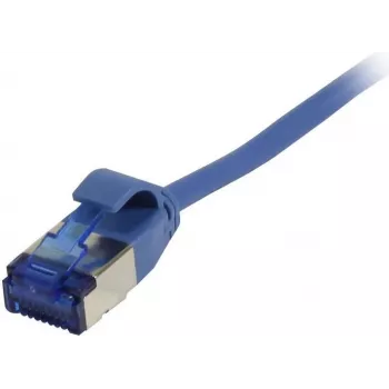 SYNERGY21 patch-kaapeli RJ45, CAT6A 500MHz, 10m, sininen, U/FTP, Slimline pyöreä d=3,8mm, TPE (Superflex), AWG32