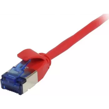 SYNERGY21 patch-kaapeli RJ45, CAT6A 500MHz, 10m, punainen, U/FTP, Slimline pyöreä d=3,8mm, TPE (Superflex), AWG32