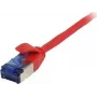 SYNERGY21 patch-kaapeli RJ45, CAT6A 500MHz, 10m, punainen, U/FTP, Slimline pyöreä d=3,8mm, TPE (Superflex), AWG32