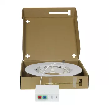 Synergy 21 FTTH Compact Box, esikoottu, 2xSC/APC -> avoin pää, 40 m, 9/125 µm, G.657.A2, 2-kuitu, AD=2,2 mm