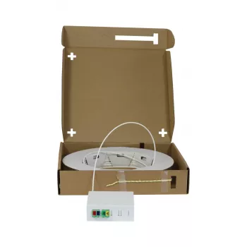 SYNERGY21 FTTH Compact Box esikoottu, 4xLC/APC - avoin pää, 40 m, 9/125 µm, G.657.A2, 4-kuitu, AD 2,2 mm