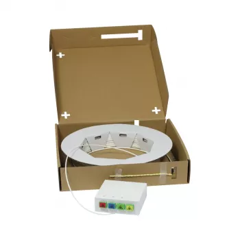 SYNERGY21 FTTH Compact Box esikoottu, 4xSC/APC -> avoin pää, 40 m, 9/125 µm, G.657.A2, 4-kuitu, OD=2,2 mm