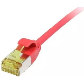 Synergy 21 verkkokaapeli RJ45 CAT6A 500MHz 10m punainen U/FTP Slimline pyöreä d=3,8mm TPE/LSZH Superflex AWG32 CAT7-kaapelilla